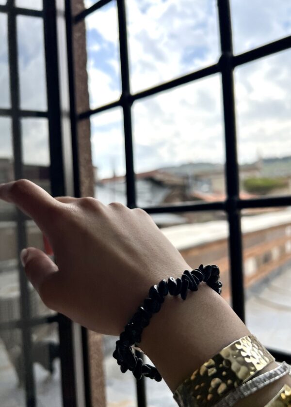 Siyah Turmalin Doğal Taş Bileklik - Görsel 3