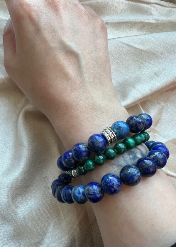 Lapis Lazuli Doğal Taş 10 mm Bileklik - Görsel 6