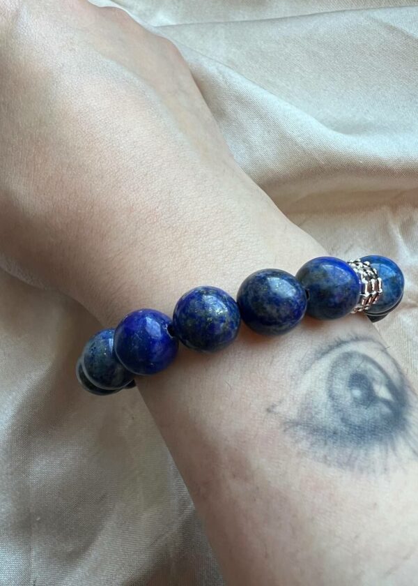 Lapis Lazuli Doğal Taş 10 mm Bileklik - Görsel 4