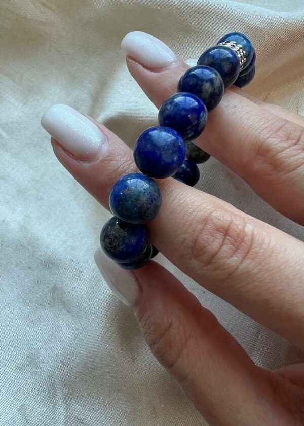 Lapis Lazuli Doğal Taş 10 mm Bileklik - Görsel 3