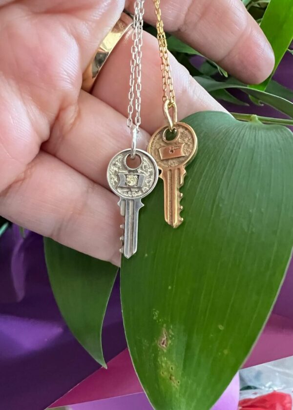 Sitrinli Minik Boy Anahtar Kolye - Görsel 4